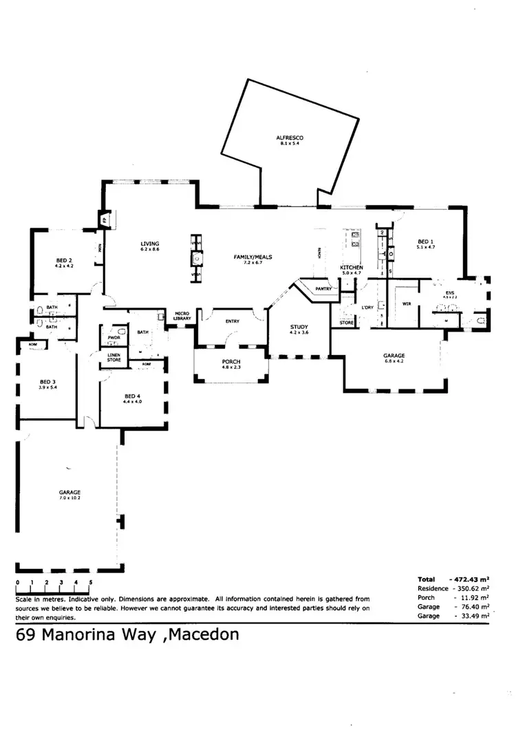Floorplan of Homely house listing, 69 Manorina Way, Macedon VIC 3440