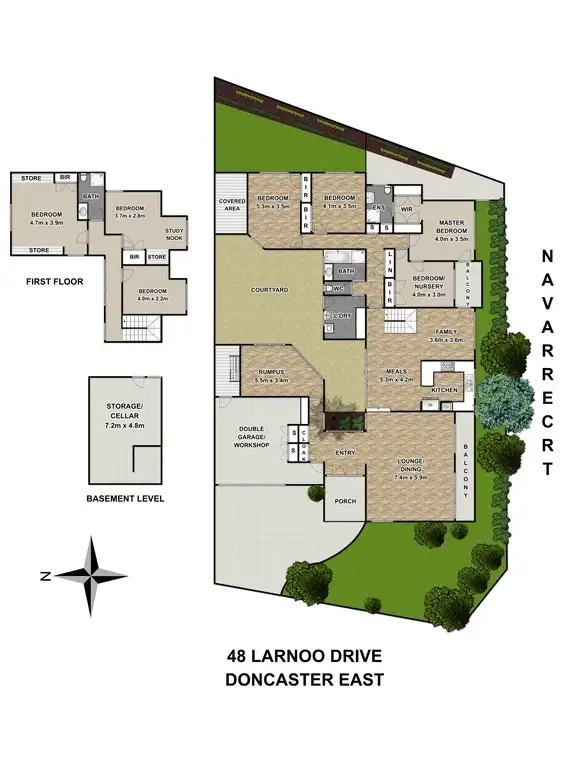 Floorplan of Homely house listing, 48 Larnoo Drive, Doncaster East VIC 3109