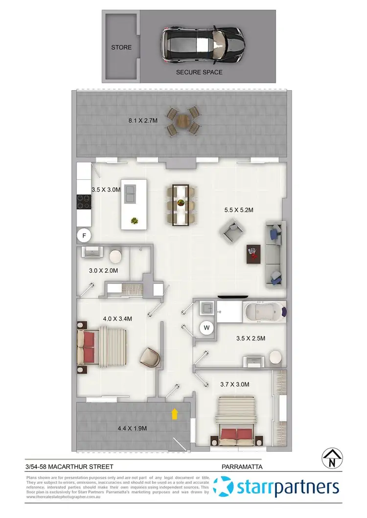 Floorplan of Homely apartment listing, 33/54-58 Macarthur Street, Parramatta NSW 2150