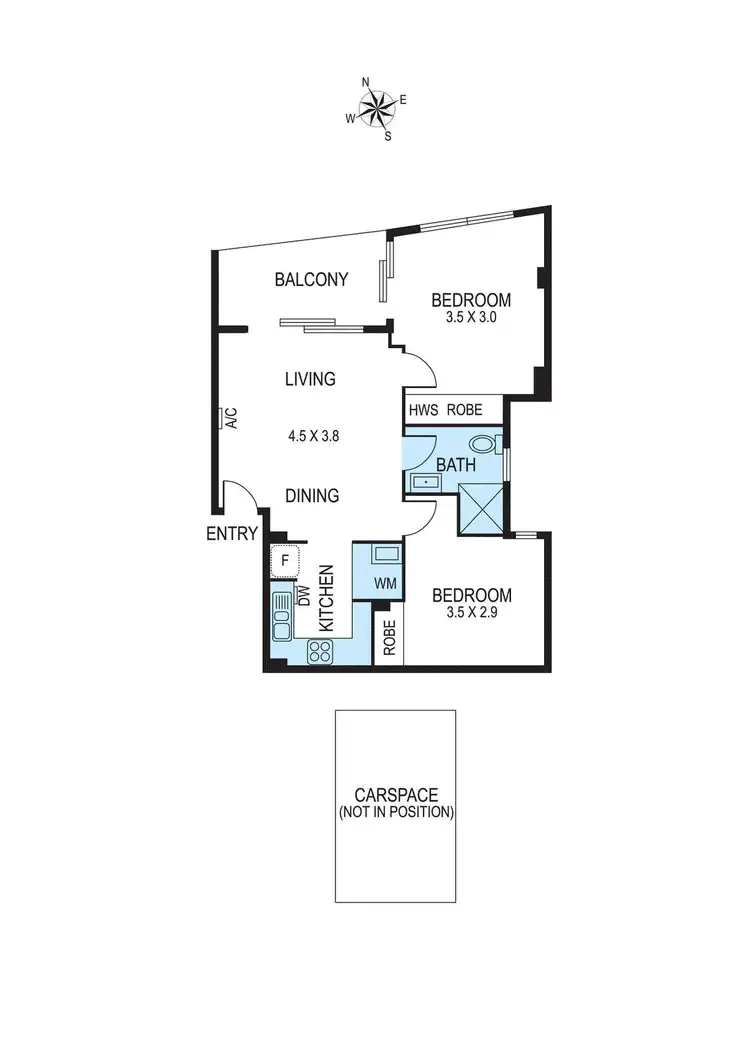 Floorplan of Homely apartment listing, 203/284 Neerim Road, Carnegie VIC 3163