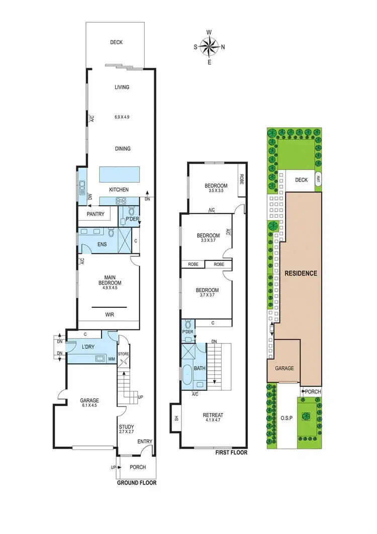 Floorplan of Homely townhouse listing, 35a Thompson Street, Ormond VIC 3204