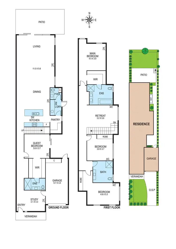 Floorplan of Homely townhouse listing, 9B Fromer Street, Bentleigh VIC 3204