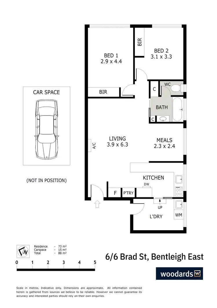 Floorplan of Homely apartment listing, 6/6 Brad Street, Bentleigh East VIC 3165