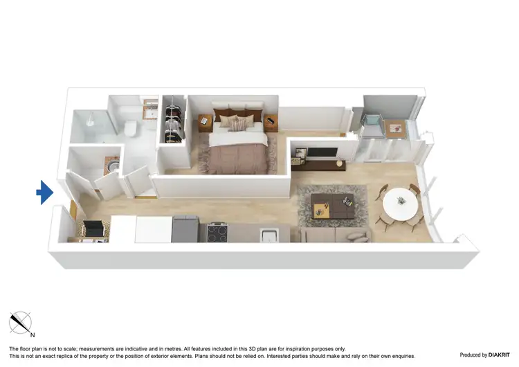 Floorplan of Homely apartment listing, 1702/70 Southbank Boulevard, Southbank VIC 3006