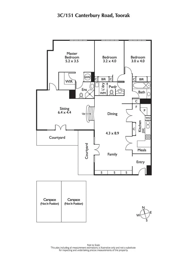 Floorplan of Homely apartment listing, Apartment 3c/151 Canterbury Road, Toorak VIC 3142
