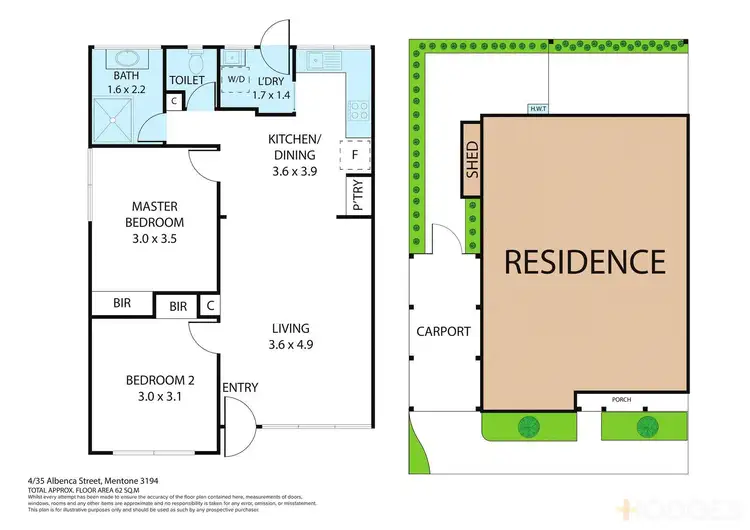 Floorplan of Homely unit listing, 4/35 Albenca Street, Mentone VIC 3194