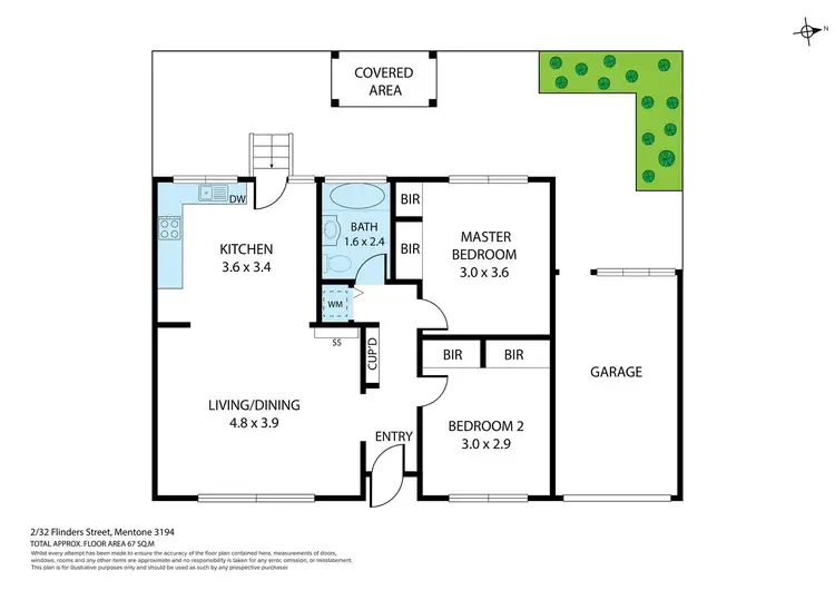 Floorplan of Homely unit listing, 2/32-34 Flinders Street, Mentone VIC 3194