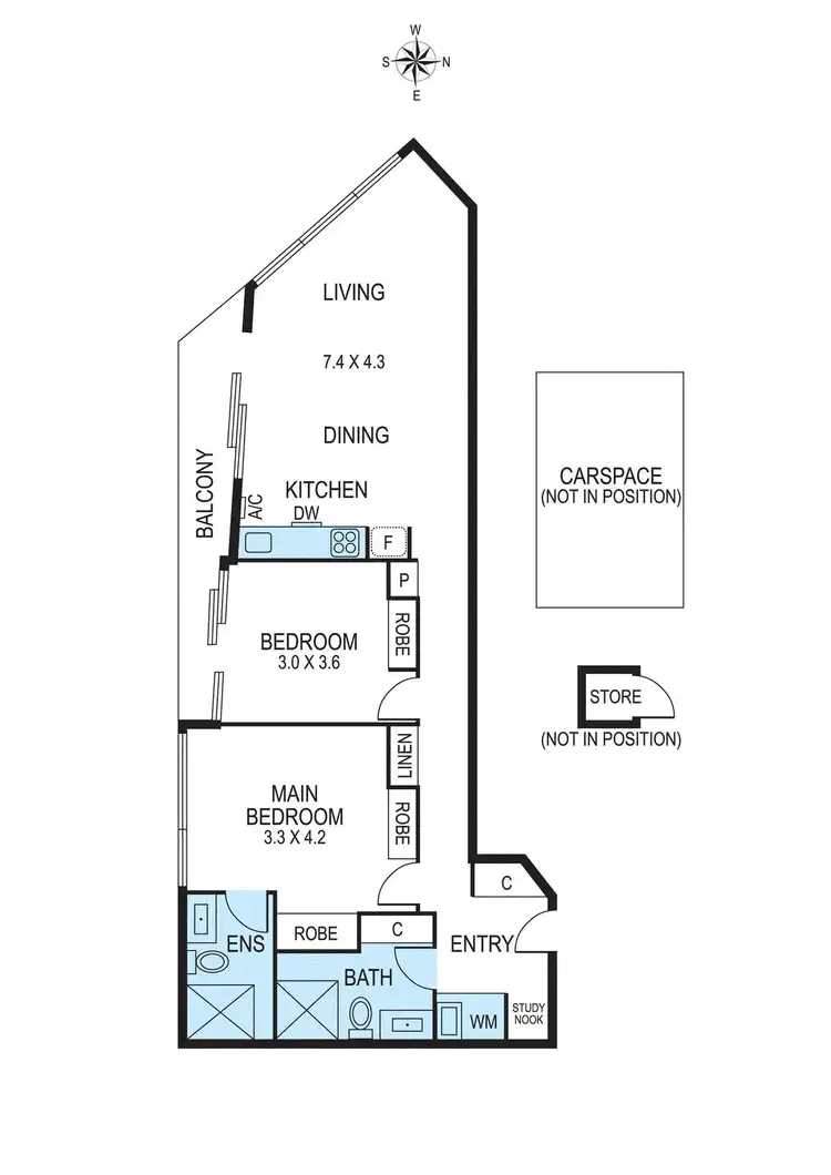 Floorplan of Homely apartment listing, 309/10-12 High Street, Glen Iris VIC 3146