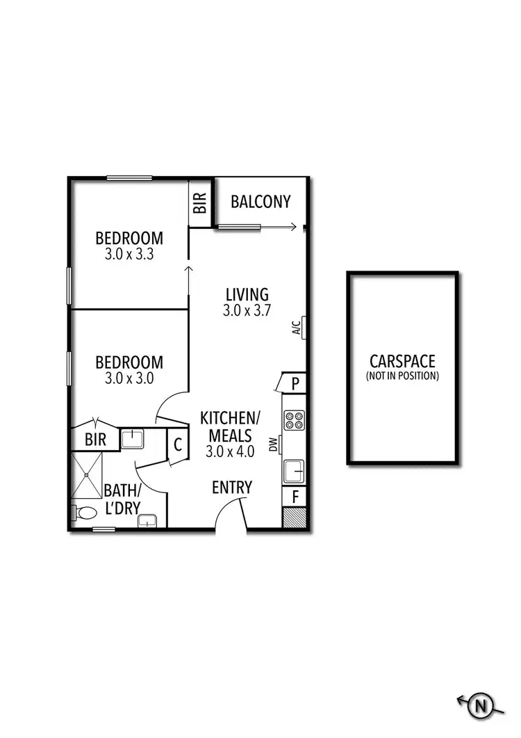 Floorplan of Homely apartment listing, 404/525 Rathdowne Street, Carlton VIC 3053