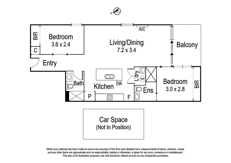 Floorplan of Homely apartment listing, 208/62-64 Station Street, Fairfield VIC 3078