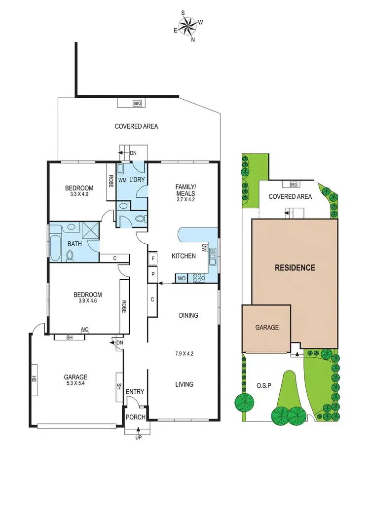 Floorplan of Homely villa listing, 1/8 Malacca Street, Mckinnon VIC 3204