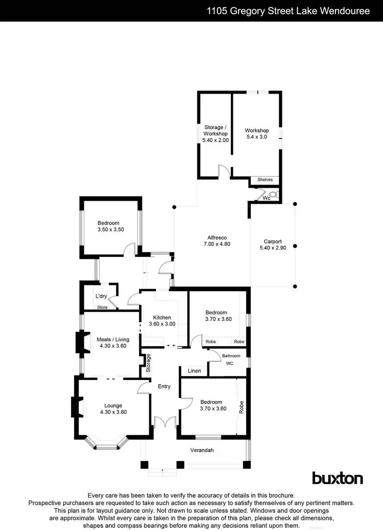 Floorplan of Homely house listing, 1105 Gregory Street, Lake Wendouree VIC 3350
