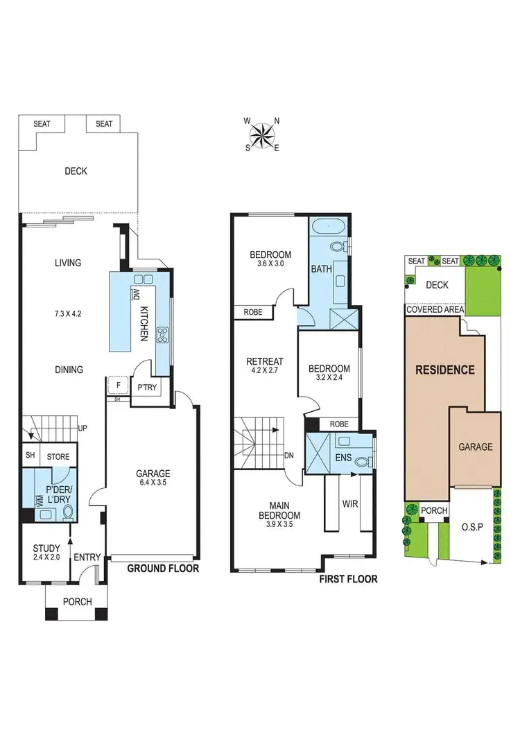 Floorplan of Homely townhouse listing, 21 Waratah Avenue, Glen Huntly VIC 3163