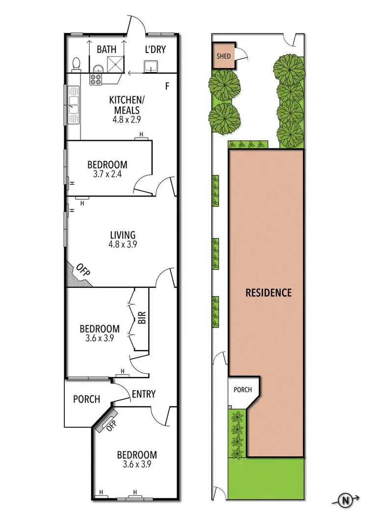 Floorplan of Homely house listing, 443 Station Street, Carlton North VIC 3054