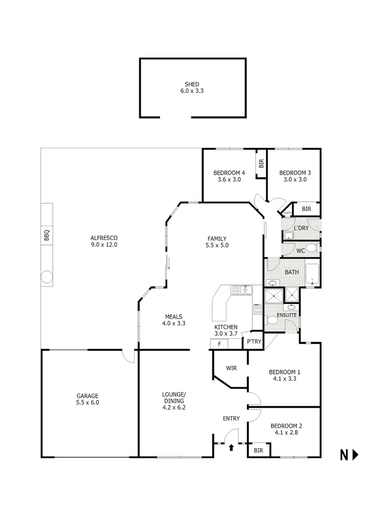 Floorplan of Homely house listing, 11 Wiggins Place, Wallan VIC 3756