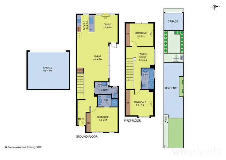 Floorplan of Homely townhouse listing, 35A Glenora Avenue, Coburg VIC 3058