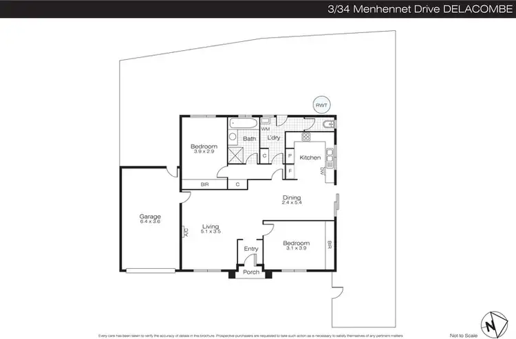 Floorplan of Homely house listing, 3/34 Menhennet Drive, Delacombe VIC 3356
