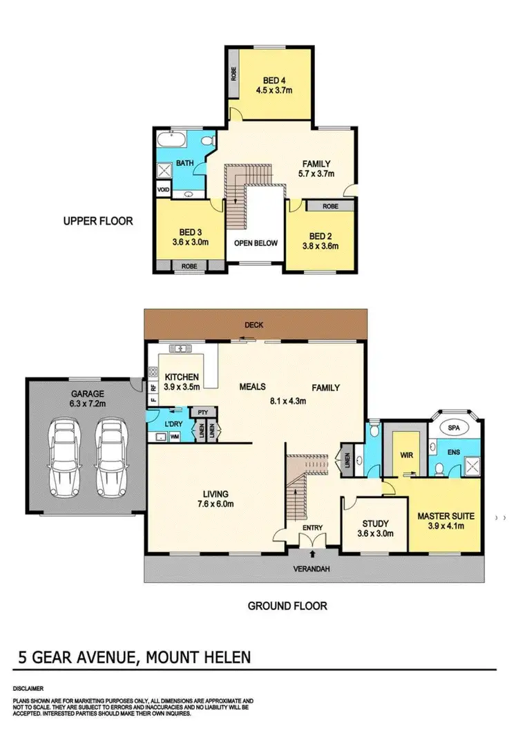 Floorplan of Homely house listing, 5 Gear Avenue, Mount Helen VIC 3350