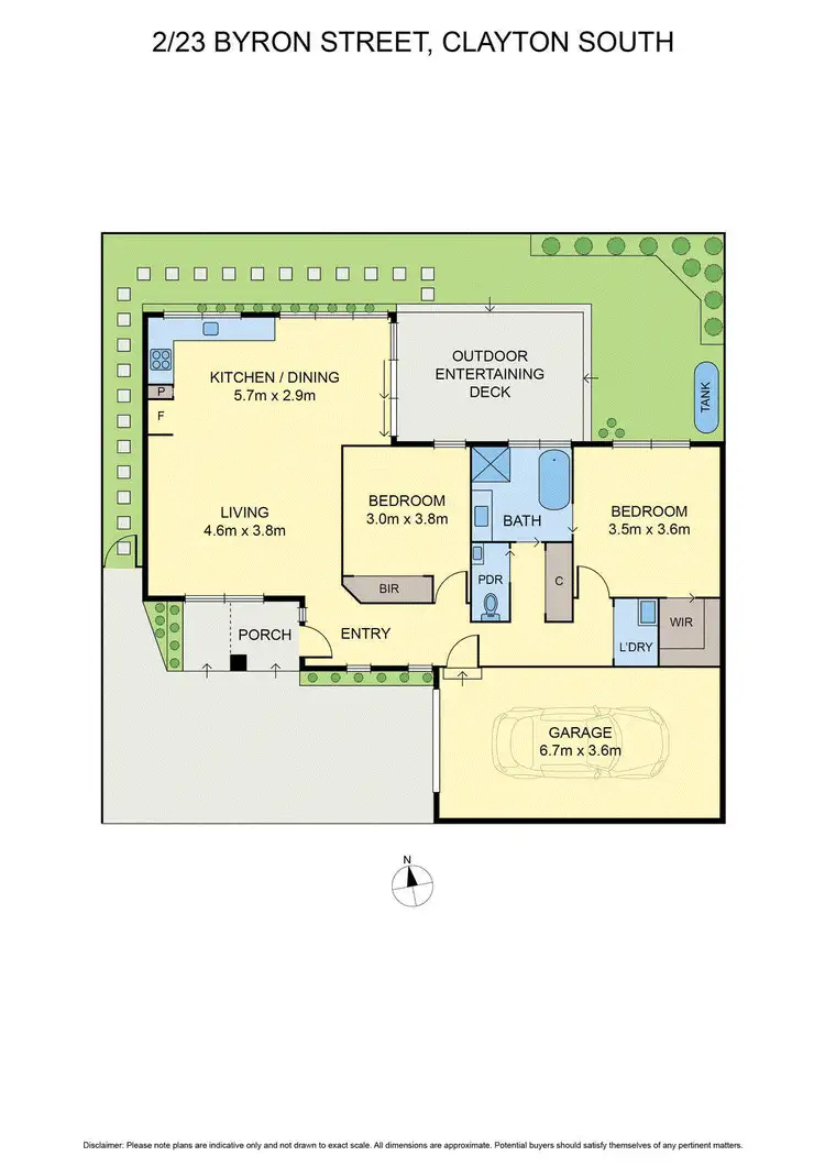 Floorplan of Homely unit listing, 2/23 Byron Street, Clayton South VIC 3169