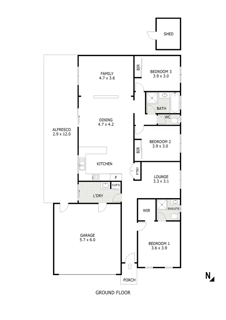 Floorplan of Homely house listing, 9 Wattlebird Way, Kilmore VIC 3764