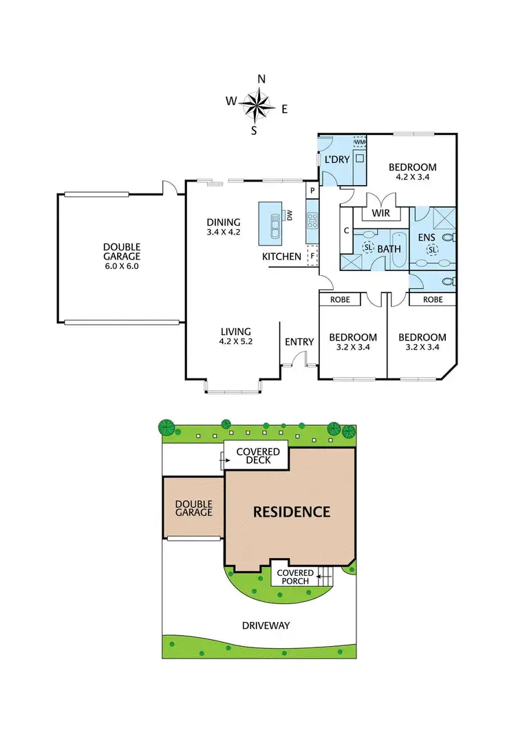 Floorplan of Homely townhouse listing, 2/17 Kett Street, Lower Plenty VIC 3093