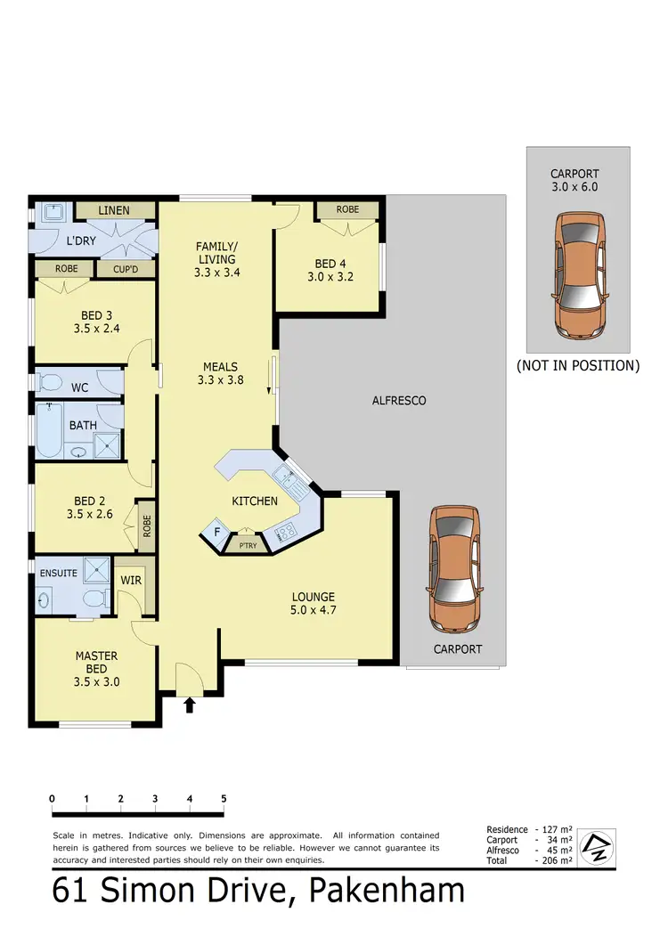 Floorplan of Homely house listing, 61 Simon Drive, Pakenham VIC 3810