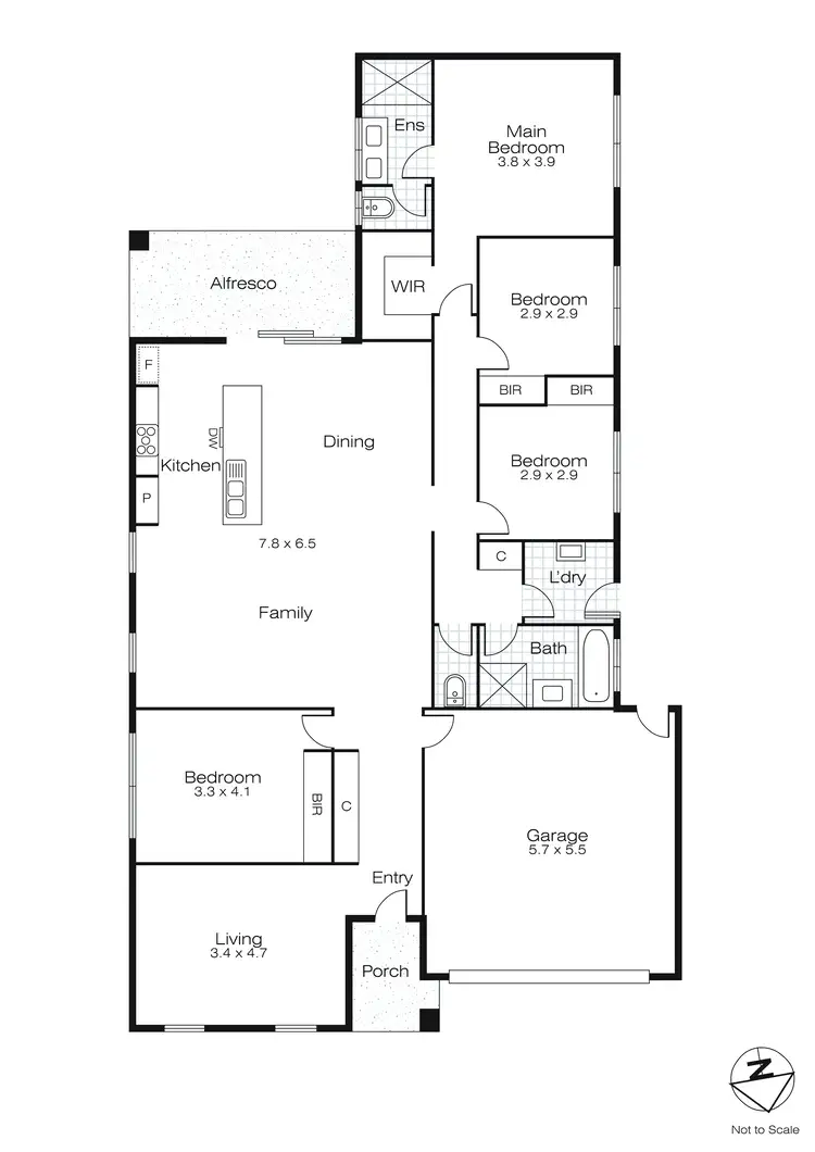 Floorplan of Homely house listing, 7 Brind Way, Lucas VIC 3350