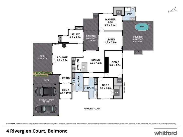Floorplan of Homely house listing, 4 Riverglen Court, Belmont VIC 3216