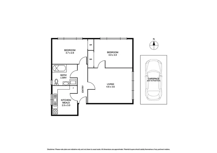 Floorplan of Homely apartment listing, 1/122 Glen Huntly Road, Elwood VIC 3184
