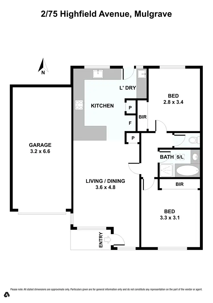 Floorplan of Homely unit listing, 2/75 Highfield Avenue, Mulgrave VIC 3170
