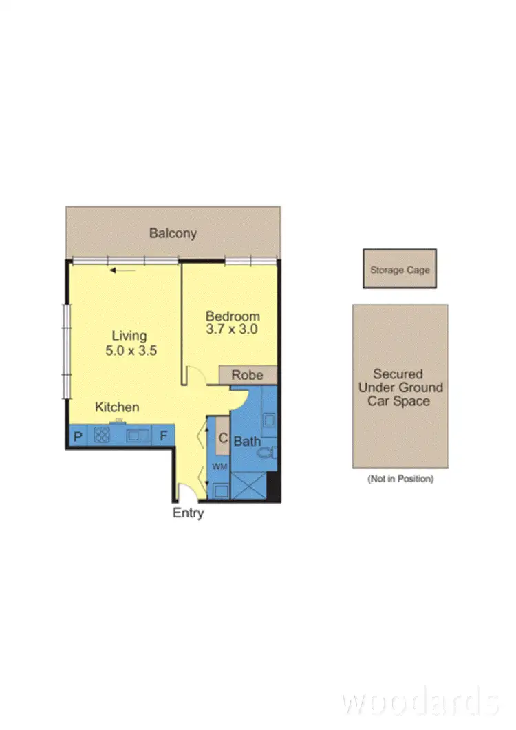Floorplan of Homely apartment listing, 702/85 Market Street, South Melbourne VIC 3205