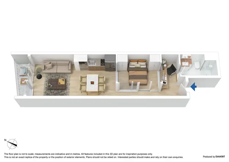 Floorplan of Homely apartment listing, 302/53 Batman Street, West Melbourne VIC 3003