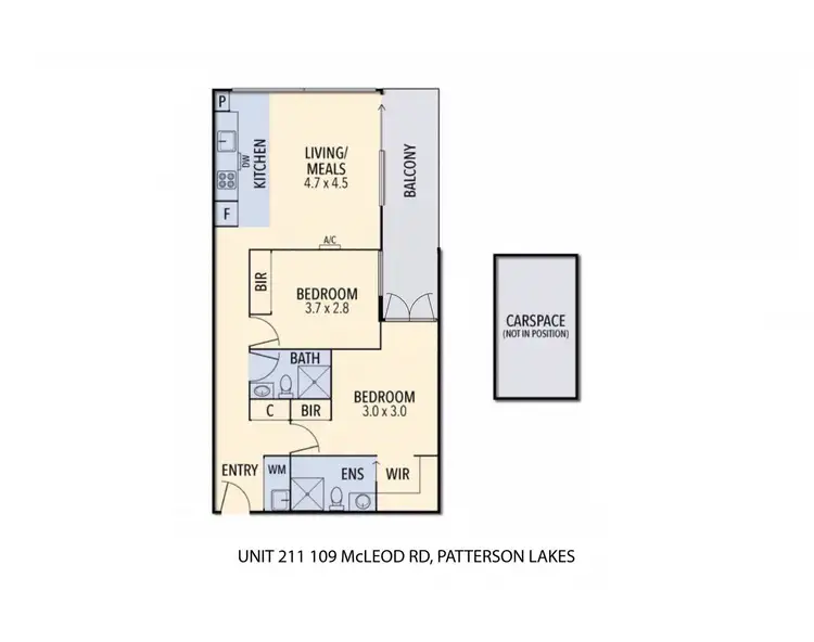 Floorplan of Homely apartment listing, 211/109 Mcleod Road, Patterson Lakes VIC 3197