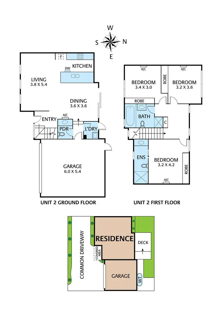 Floorplan of Homely townhouse listing, 1, 2 & 3/179 Waiora Road, Heidelberg Heights VIC 3081