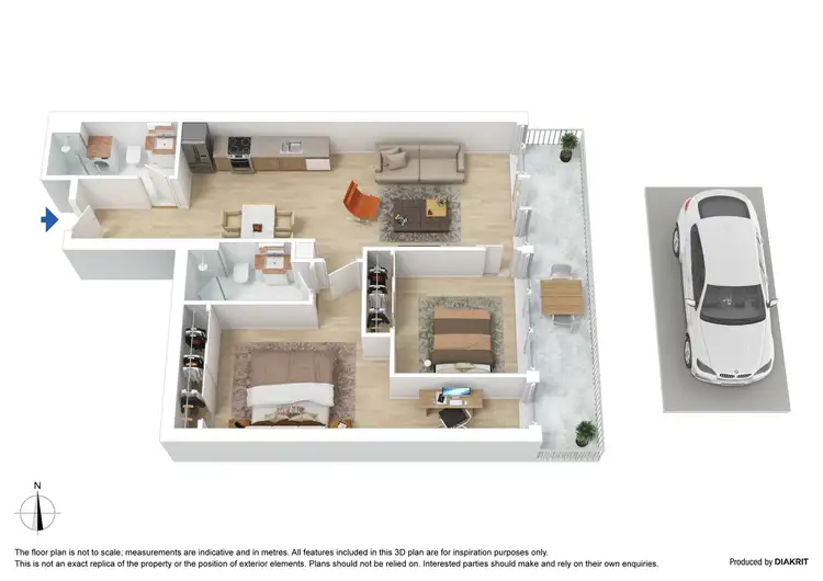 Floorplan of Homely apartment listing, 3302/118 Kavanagh Street, Southbank VIC 3006