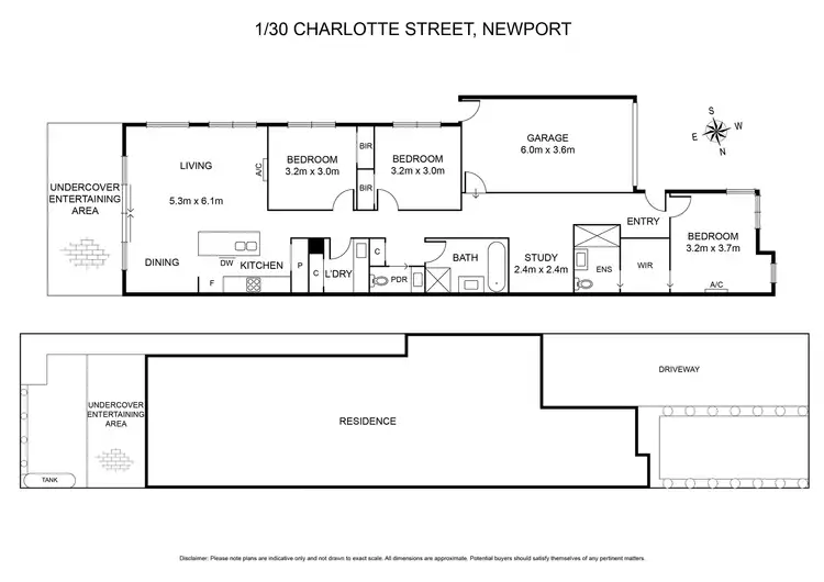 Floorplan of Homely townhouse listing, 1/30 Charlotte Street, Newport VIC 3015