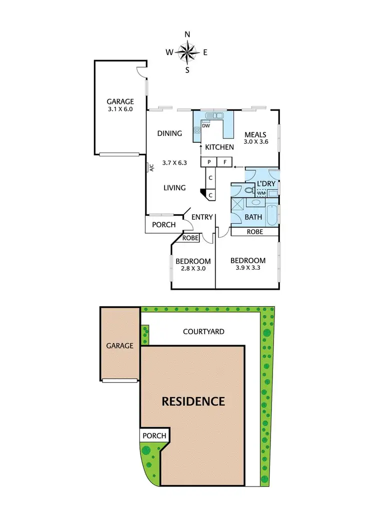 Floorplan of Homely unit listing, 3/601 North Road, Ormond VIC 3204