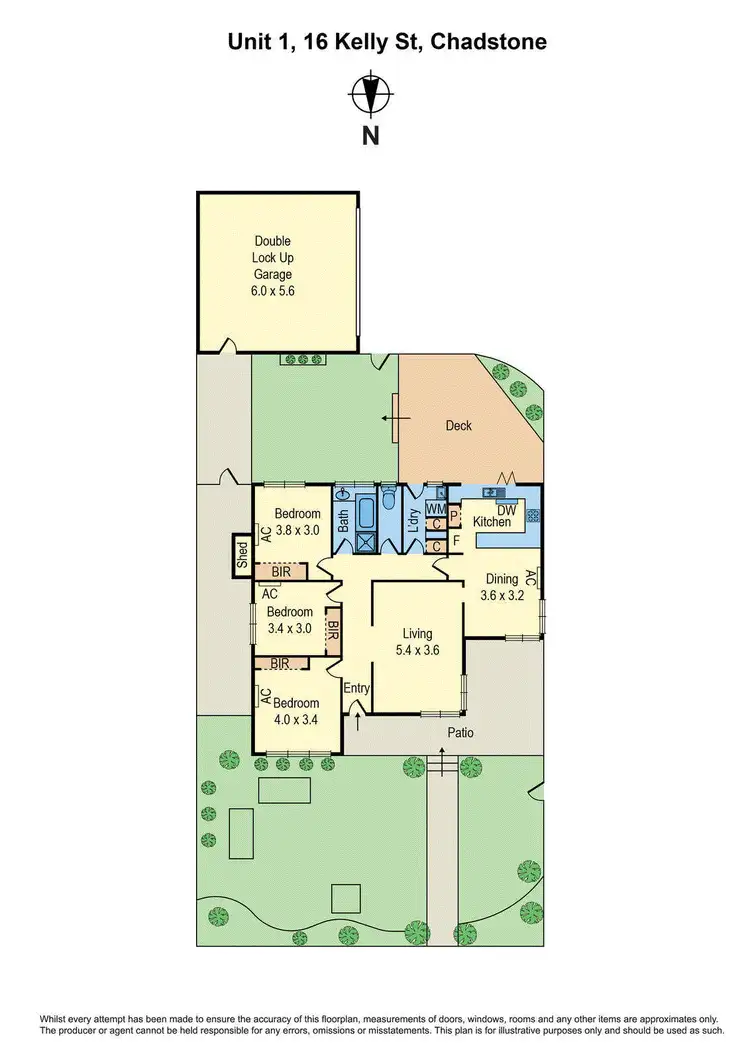 Floorplan of Homely unit listing, 1/16 Kelly Street, Chadstone VIC 3148