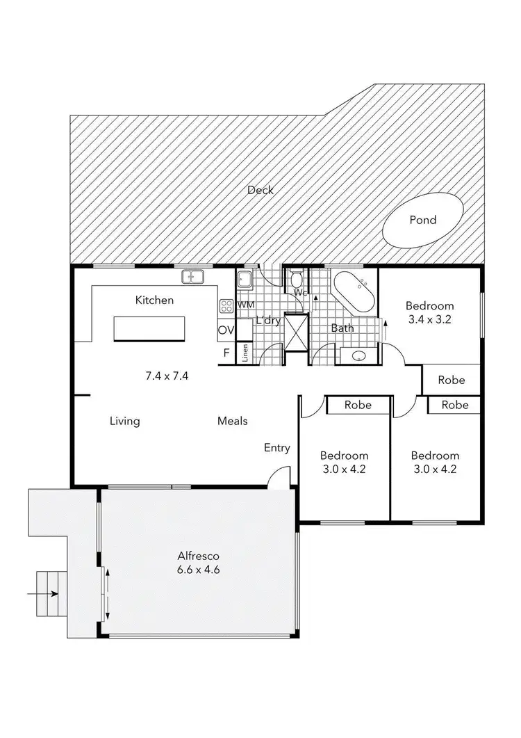Floorplan of Homely house listing, 4305 Creswick Newstead Road, Broomfield VIC 3364