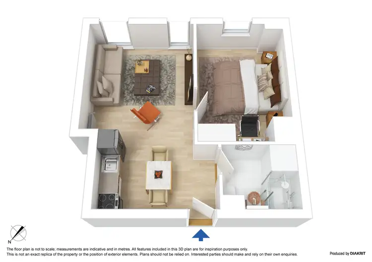 Floorplan of Homely apartment listing, 502/238 Flinders Street, Melbourne VIC 3000