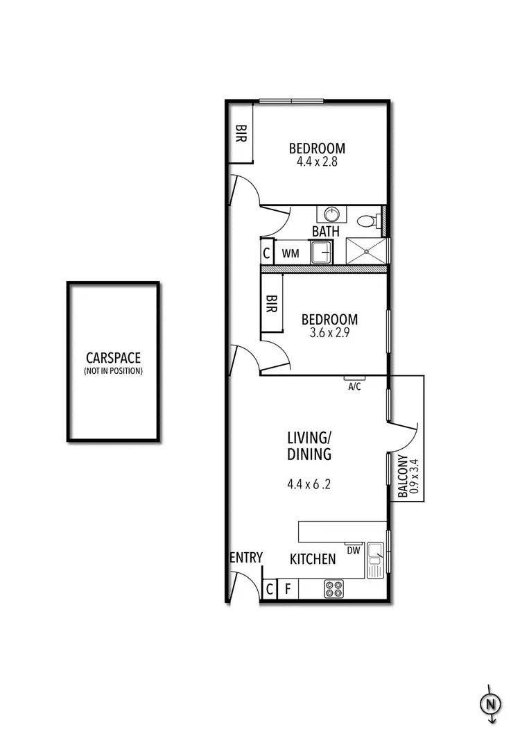 Floorplan of Homely apartment listing, 7/52 Mirams Street, Ascot Vale VIC 3032