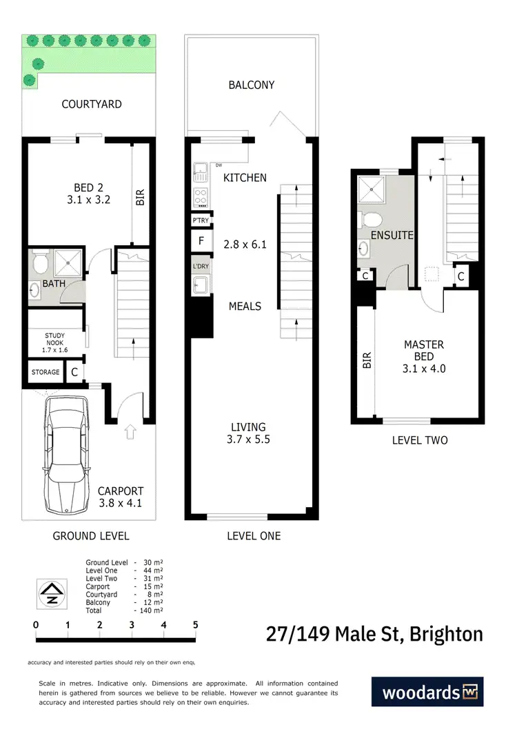 Floorplan of Homely townhouse listing, 27/149 Male Street, Brighton VIC 3186