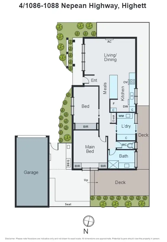 Floorplan of Homely unit listing, 4 1086-1088 Nepean Highway, Highett VIC 3190
