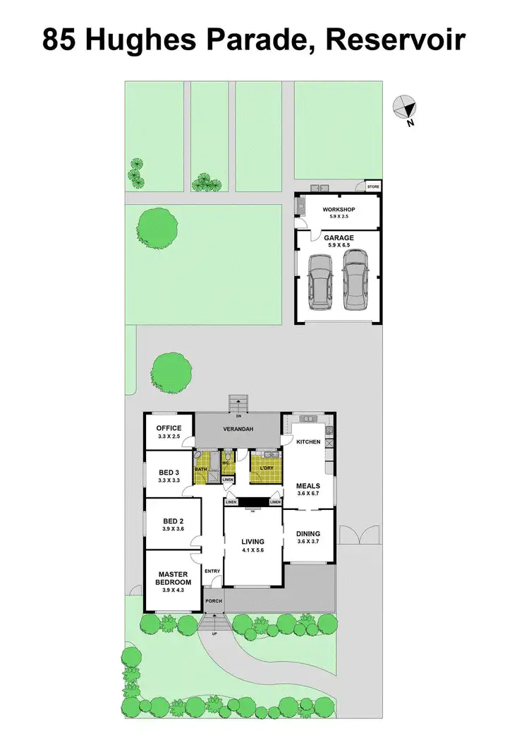 Floorplan of Homely house listing, 85 Hughes Parade, Reservoir VIC 3073