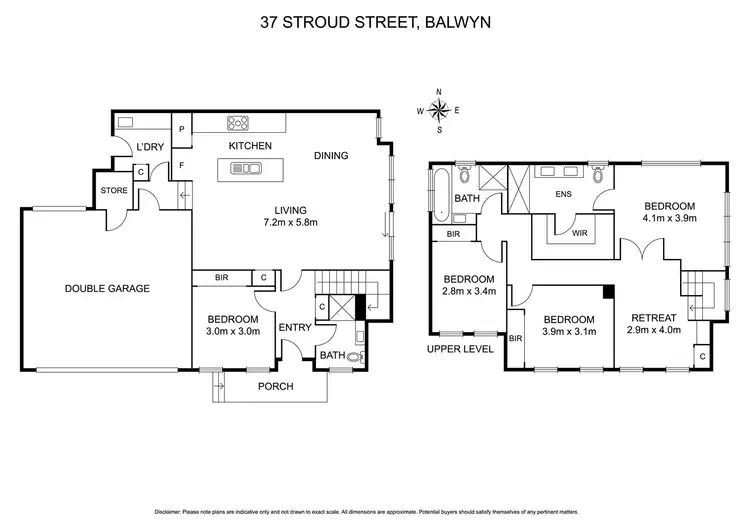 Floorplan of Homely townhouse listing, 37 Stroud Street, Balwyn VIC 3103