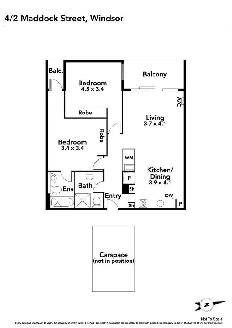 Floorplan of Homely apartment listing, 4/2 Maddock Street, Windsor VIC 3181