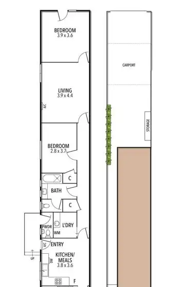 Floorplan of Homely house listing, Rear 228 Plenty Road, Preston VIC 3072