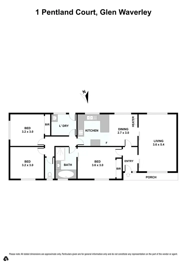 Floorplan of Homely house listing, 1 Pentland Court, Glen Waverley VIC 3150