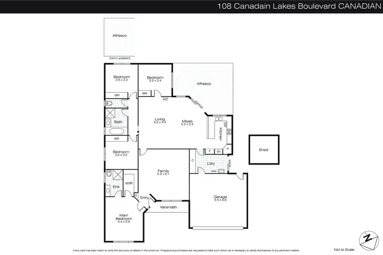 Floorplan of Homely house listing, 108 Canadian Lakes Boulevard, Canadian VIC 3350