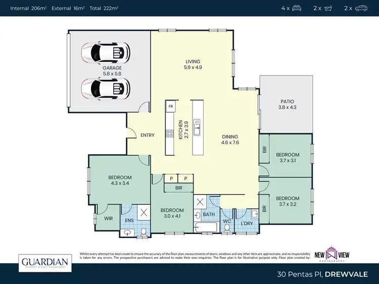 Floorplan of Homely house listing, 30 Pentas Place, Drewvale QLD 4116